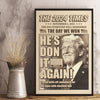 The Day People Will Remember - US Election Vertical Poster - Gift For Conservative Supporters