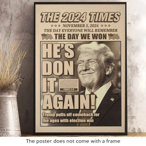 The Day People Will Remember - US Election Vertical Poster - Gift For Conservative Supporters