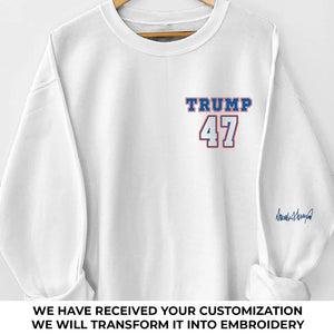 New President, New America - US Election Full Embroidered Sweatshirt