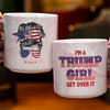 Be Careful With Conservative Girl - US Election Marble Mug - Gift For Best Friends, BFF, Sisters
