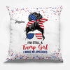 Red Girl Always With Him - US Election Pillow - Gift For Best Friends, BFF, Sisters