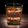 Party like It's 2025 - US Election Square Whiskey Glass - Gift For Conservative Supporters