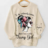 Women’s Passion Inspiring A National Movement - US Elections Unisex Sweatshirt With Design On Sleeve - Gift For Best Friends, BFF, Sisters