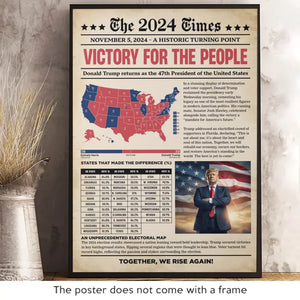 We Rise Again - US Election Vertical Poster - Gift For Conservative Supporters