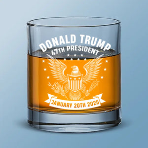 Ultimate Mission Continues In 2025 - US Patriotic Pride Whiskey Glass - Gift For Conservative Supporters