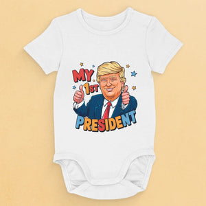 Thumbs Up For Future Commander - US Patriotic Pride Baby Onesie - Gift For Conservative Supporters, Baby Kids, Newborn Baby