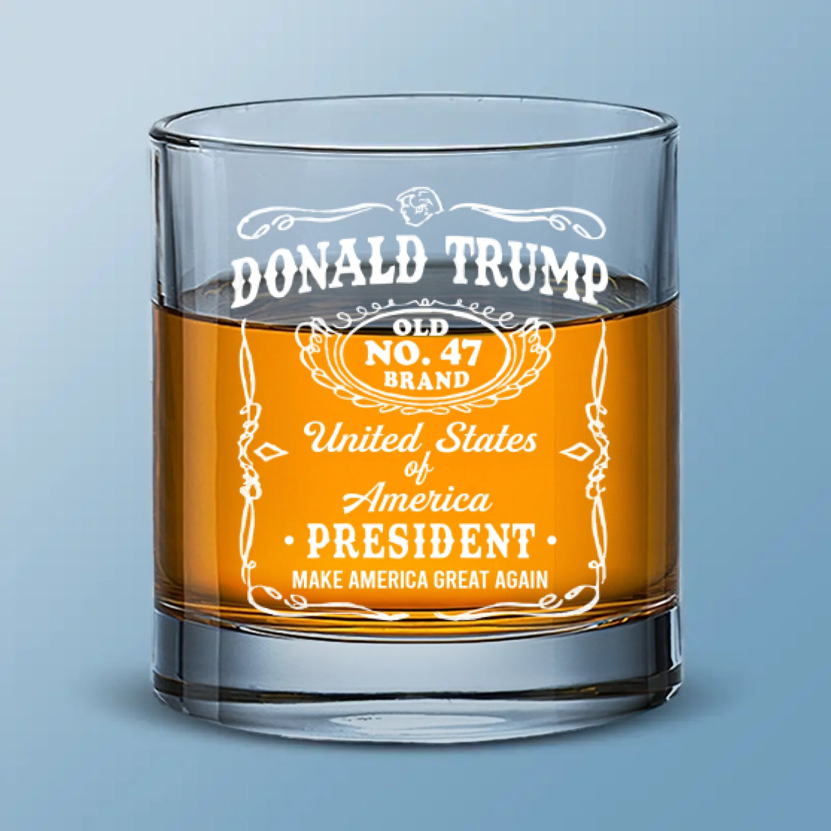 2025 Back In The Saddle - US Patriotic Pride Whiskey Glass - Gift For Conservative Supporters