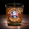 A Toast To The Values That Unite Us - US Patriotic Pride Square Whiskey Glass - Gift For Conservative Supporters