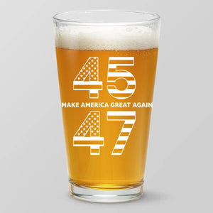 The Power Of The People - US Patriotic Pride Beer Glass