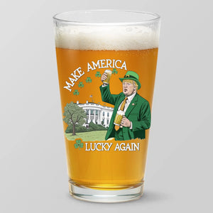 Make America Lucky Again - US Patriotic Pride Beer Glass
