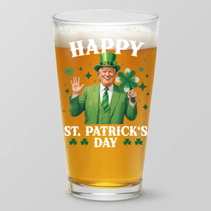 Shamrocks, Gold, And Winning - US Patriotic Pride Beer Glass