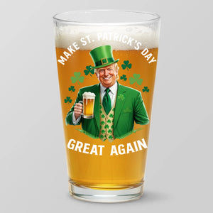 Golden Luck For A Golden Future- US Patriotic Pride Beer Glass