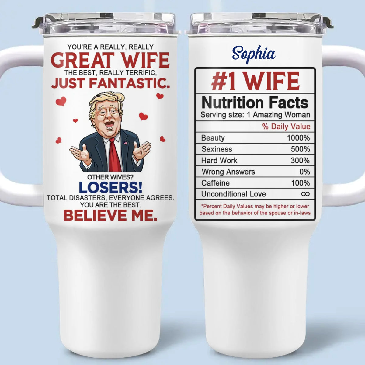 You're Absolutely Fantastic - US Patriotic Pride 40 Oz Stainless Steel Tumbler With Handle