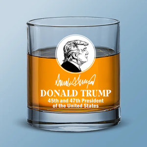 Making History, Defining The Future - US Patriotic Pride Whiskey Glass - Gift For Conservative Supporters