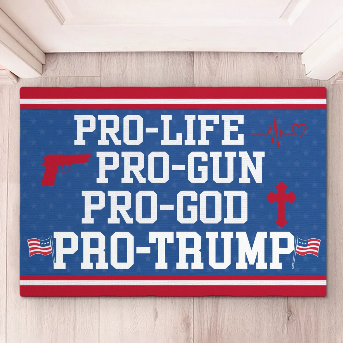 The Future Looks Bright For All Of Us - US Patriotic Pride Home Decor Decorative Mat, House Warming Gift Mat