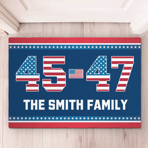 Victory Belongs To The Most Persevering - US Patriotic Pride Home Decor Decorative Mat, House Warming Gift Mat
