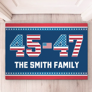 Victory Belongs To The Most Persevering - US Patriotic Pride Home Decor Decorative Mat, House Warming Gift Mat