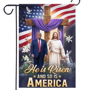 In His Name, We Stand - US Patriotic Pride House Flag, Garden Flag