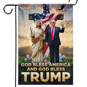 A Nation Blessed By His Grace - US Patriotic Pride House Flag, Garden Flag