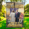 With Faith, We Stand Strong - US Patriotic Pride House Flag, Garden Flag