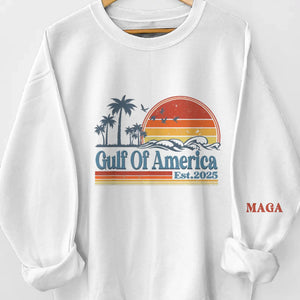 Make The Gulf Great Again - US Patriotic Pride Unisex Sweatshirt, Hoodie With Design On Sleeve