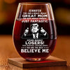 Best Mom Ever - US Patriotic Pride Wine Glass