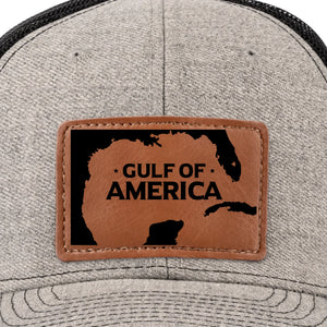 Land Of The Brave - US Patriotic Pride Leather Patch Hat - Gift For Conservative Supporters