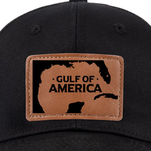 Land Of The Brave - US Patriotic Pride Leather Patch Hat - Gift For Conservative Supporters