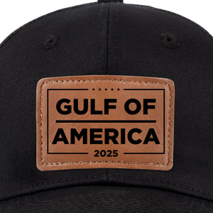 The Gulf Stands Strong - US Patriotic Pride Leather Patch Hat - Gift For Conservative Supporters