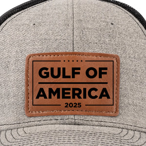 The Gulf Stands Strong - US Patriotic Pride Leather Patch Hat - Gift For Conservative Supporters
