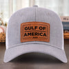 The Gulf Stands Strong - US Patriotic Pride Leather Patch Hat - Gift For Conservative Supporters