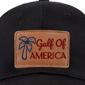 Sun, Sand, And American Pride - US Patriotic Pride Leather Patch Hat - Gift For Conservative Supporters