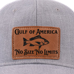 No Size No Limits - US Patriotic Pride Leather Patch Hat - Gift For Conservative Supporters