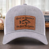 No Size No Limits - US Patriotic Pride Leather Patch Hat - Gift For Conservative Supporters