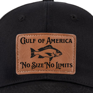 No Size No Limits - US Patriotic Pride Leather Patch Hat - Gift For Conservative Supporters