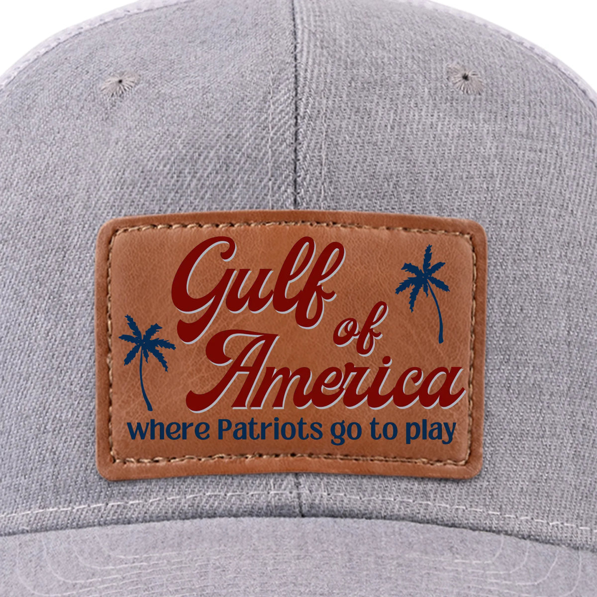 This Is Where Patriots Go To Play - US Patriotic Pride Leather Patch Hat - Gift For Conservative Supporters