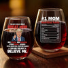 You Are The Best Mom - US Patriotic Pride Wine Glass