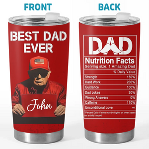 Dad Nutrition Facts - US Patriotic Pride 20oz Tumbler