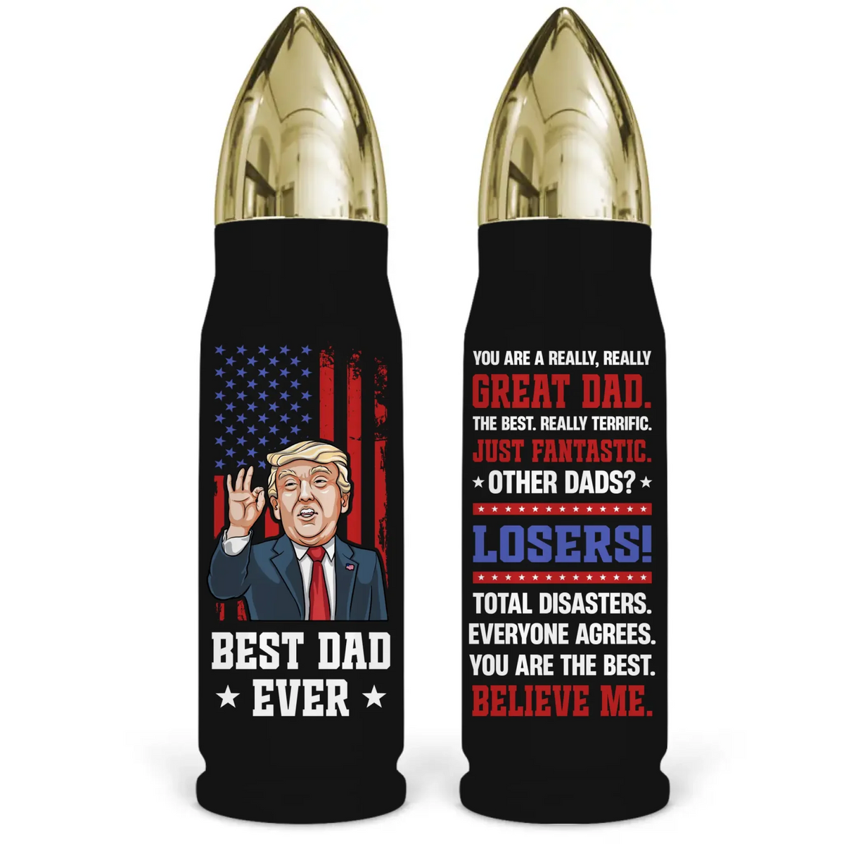 Super Man, No Competition - US Patriotic Pride Bullet Tumbler