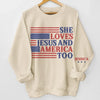Heaven Bound, America Proud - US Patriotic Pride Unisex Sweatshirt, Hoodie With Design On Sleeve - Gift For Best Friends, BFF, Sisters