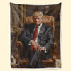 Born To Lead, Built To Win - US Patriotic Pride Blanket