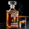 Father Of The Year? That’s You - US Patriotic Pride Glass Whiskey Bottle