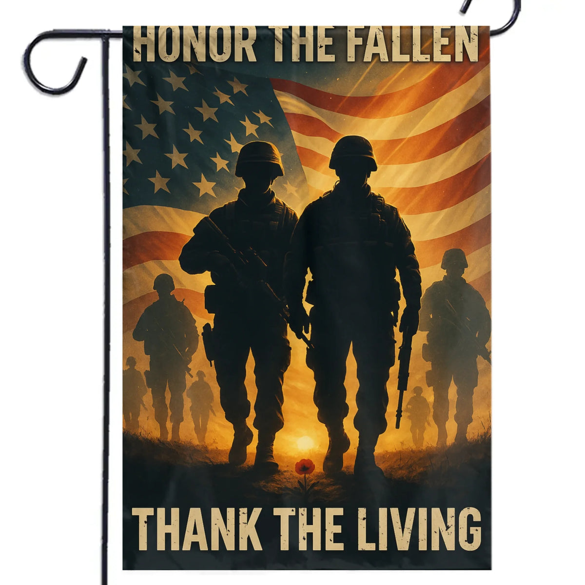 Honor The Fallen, Thank The Living - US Patriotic Pride House Flag, Garden Flag