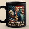 Work Paid Again, Not Just Survived - US Patriotic Pride Black Mug