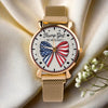 Red-Wave Girl, No Apologies - US Patriotic Pride Women's Watch - Gift For Best Friends, BFF, Sisters