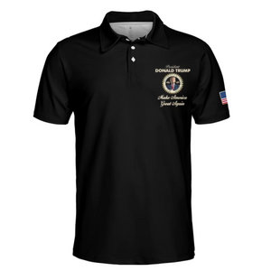 The Man They Couldn’t Cancel - US Patriotic Pride All Over Print Polo Shirt