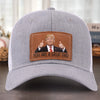 Top Dad Approved - US Patriotic Pride Leather Patch Hat - Gift For Conservative Supporters