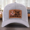 Dad Life Best Life - US Patriotic Pride Leather Patch Hat - Gift For Conservative Supporters