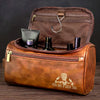 The Dad Kit -  US Patriotic Pride Engraved Leather Toiletry Bag