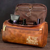 Built For Greatness -  US Patriotic Pride Engraved Leather Toiletry Bag